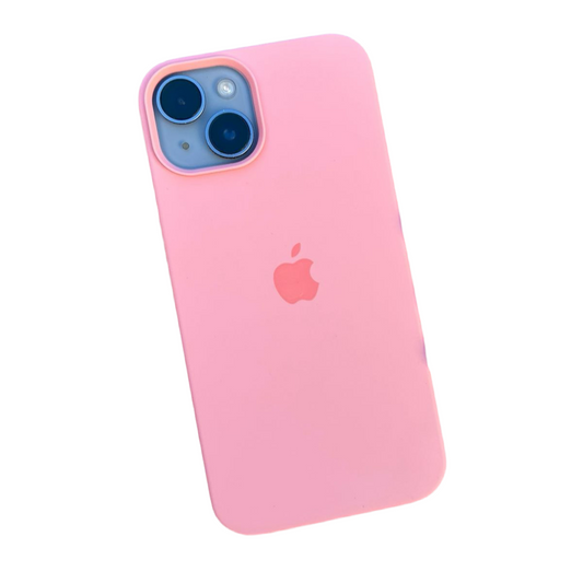 funda silicon case rosa pastel