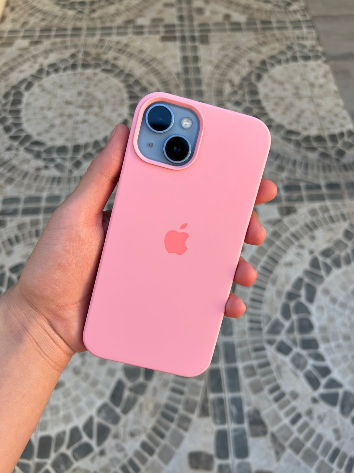 funda silicon case rosa pastel