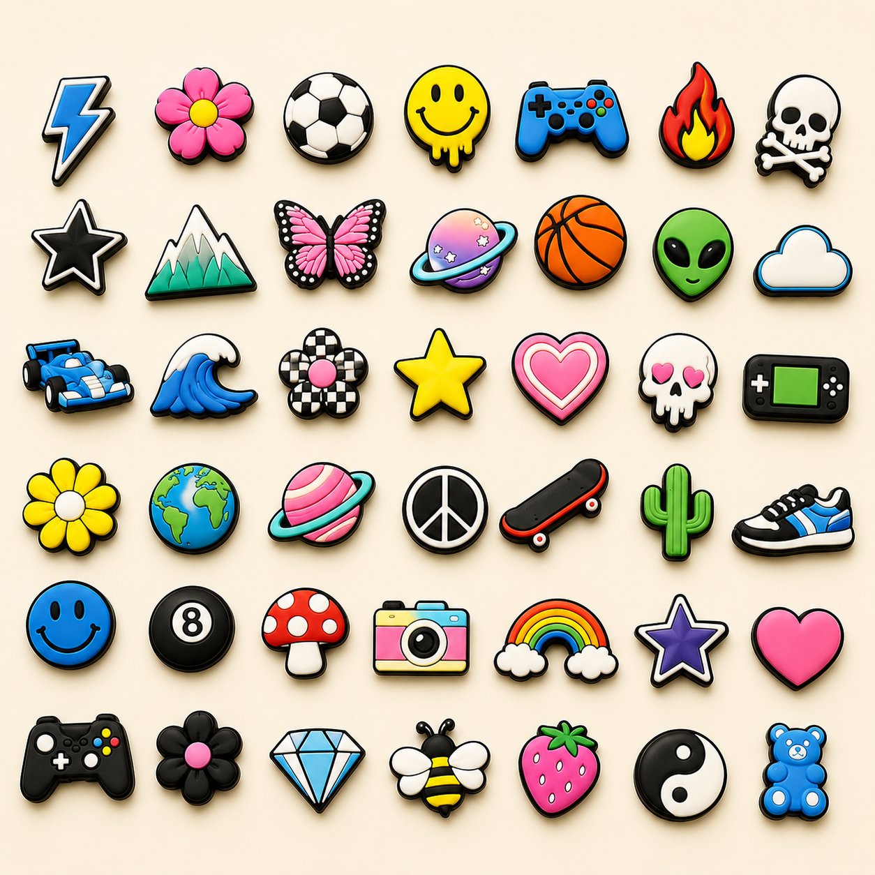 Pack 30 pz dibujos animados para zapatos