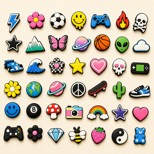 Pack 30 pz dibujos animados para zapatos