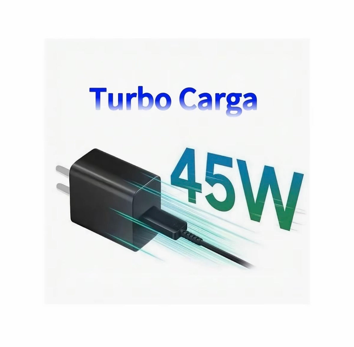 Cargador carga rápida 45w Samsung Entrada tipo C y cable C