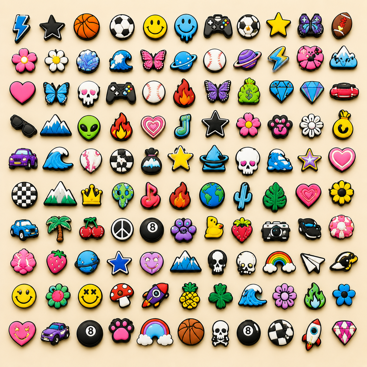 Pack 40 pz dibujos animados para zapatos