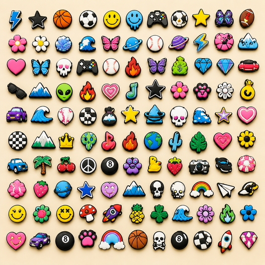 Pack 40 pz dibujos animados para zapatos