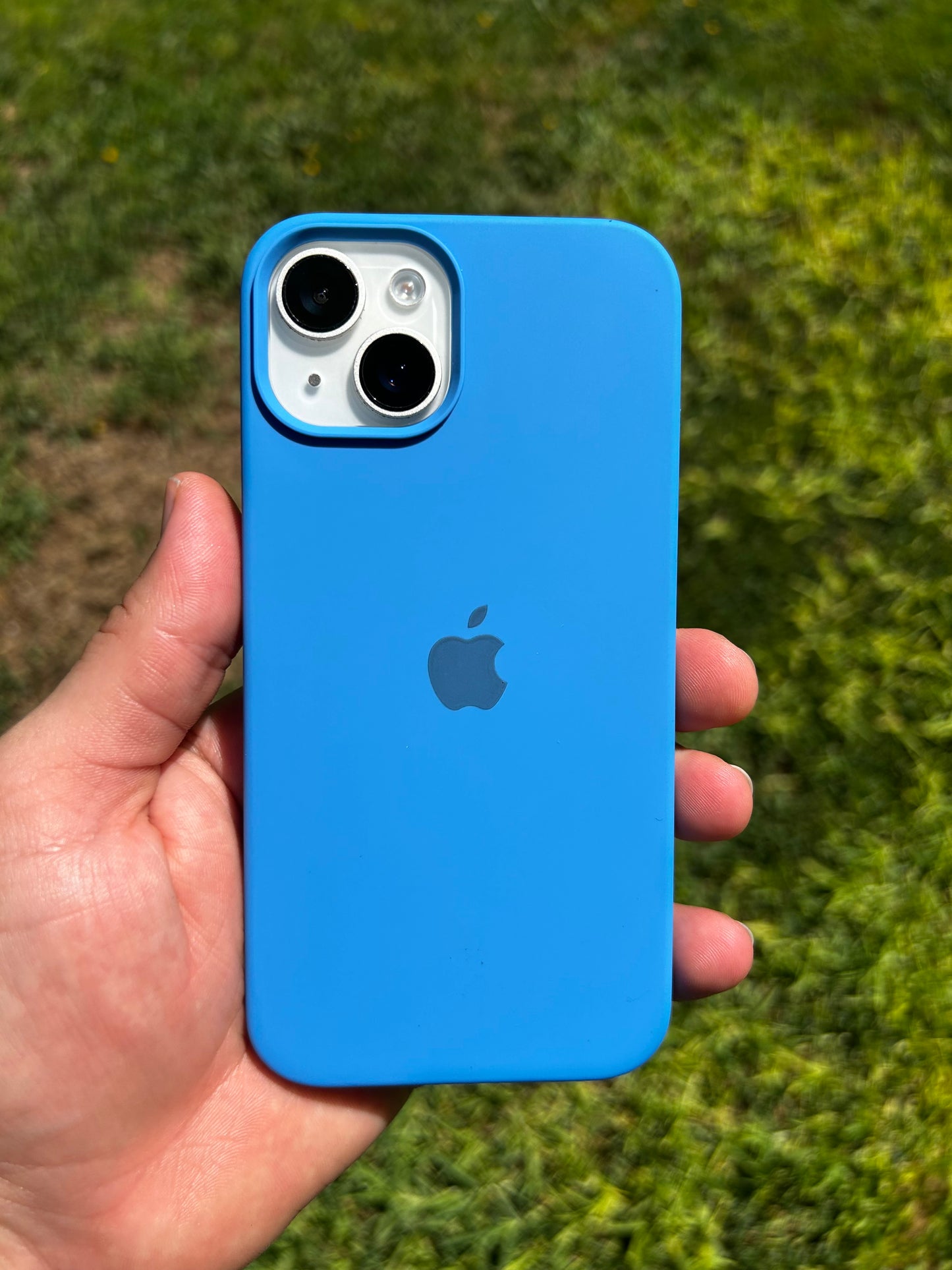 funda silicon case azul