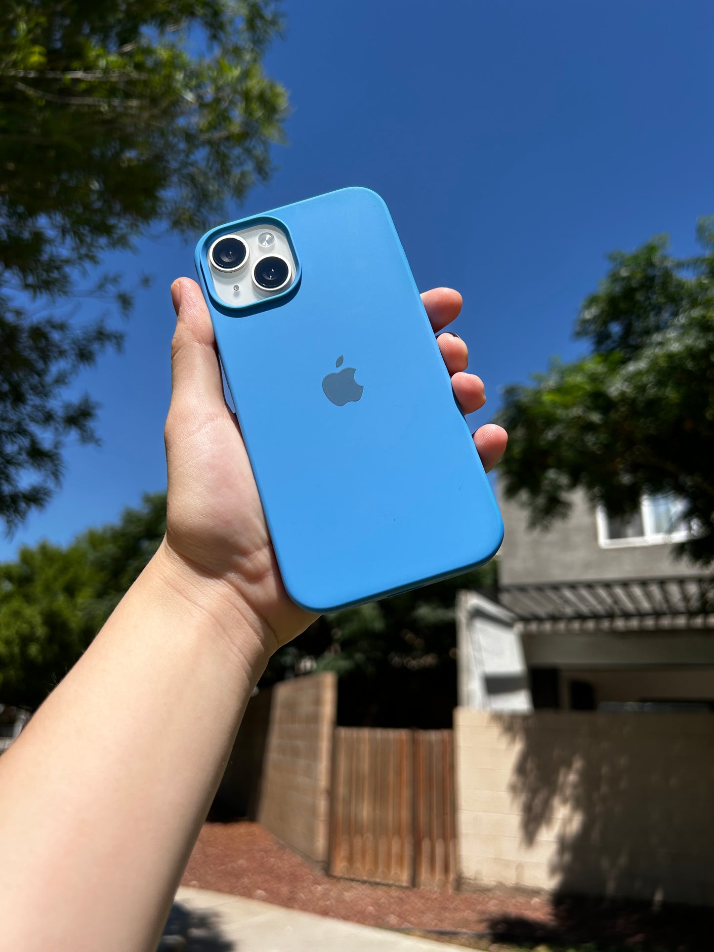 funda silicon case azul