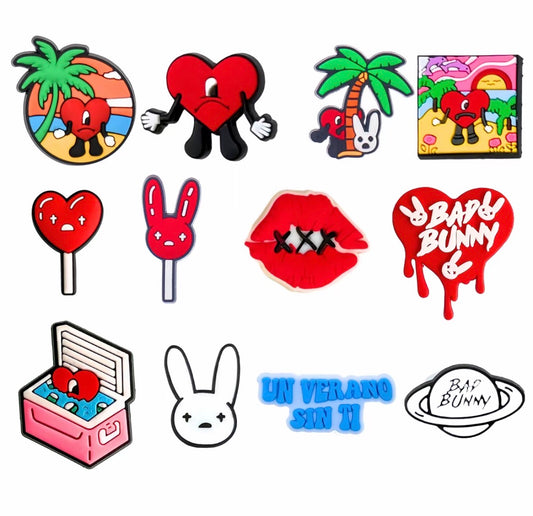 10 pz Dibujos animados de plástico para zapatos o funda de moda
