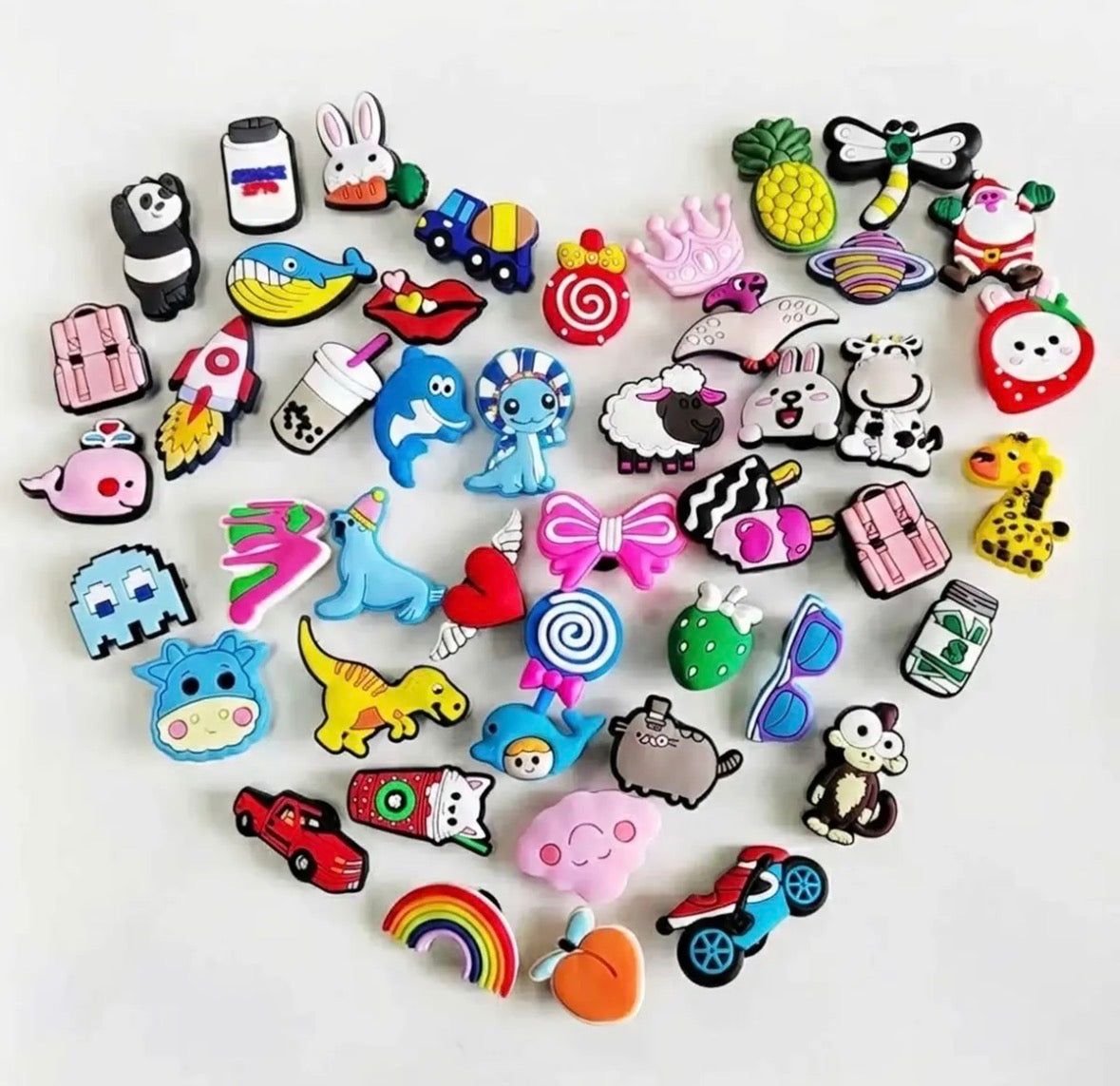 Pack 10 pz dibujos animados para zapatos o funda