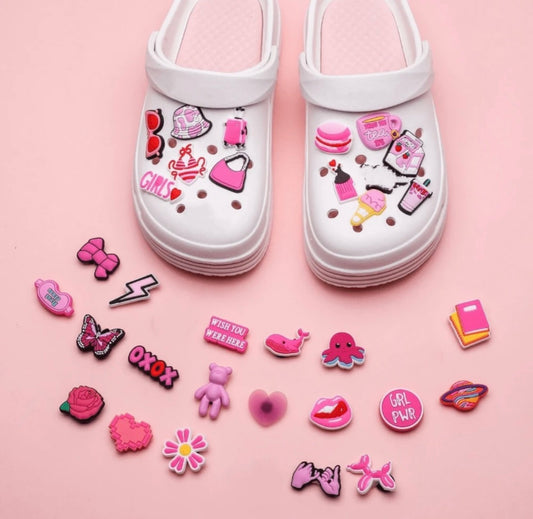 Pack 10 pz rosas figuras para zapatos