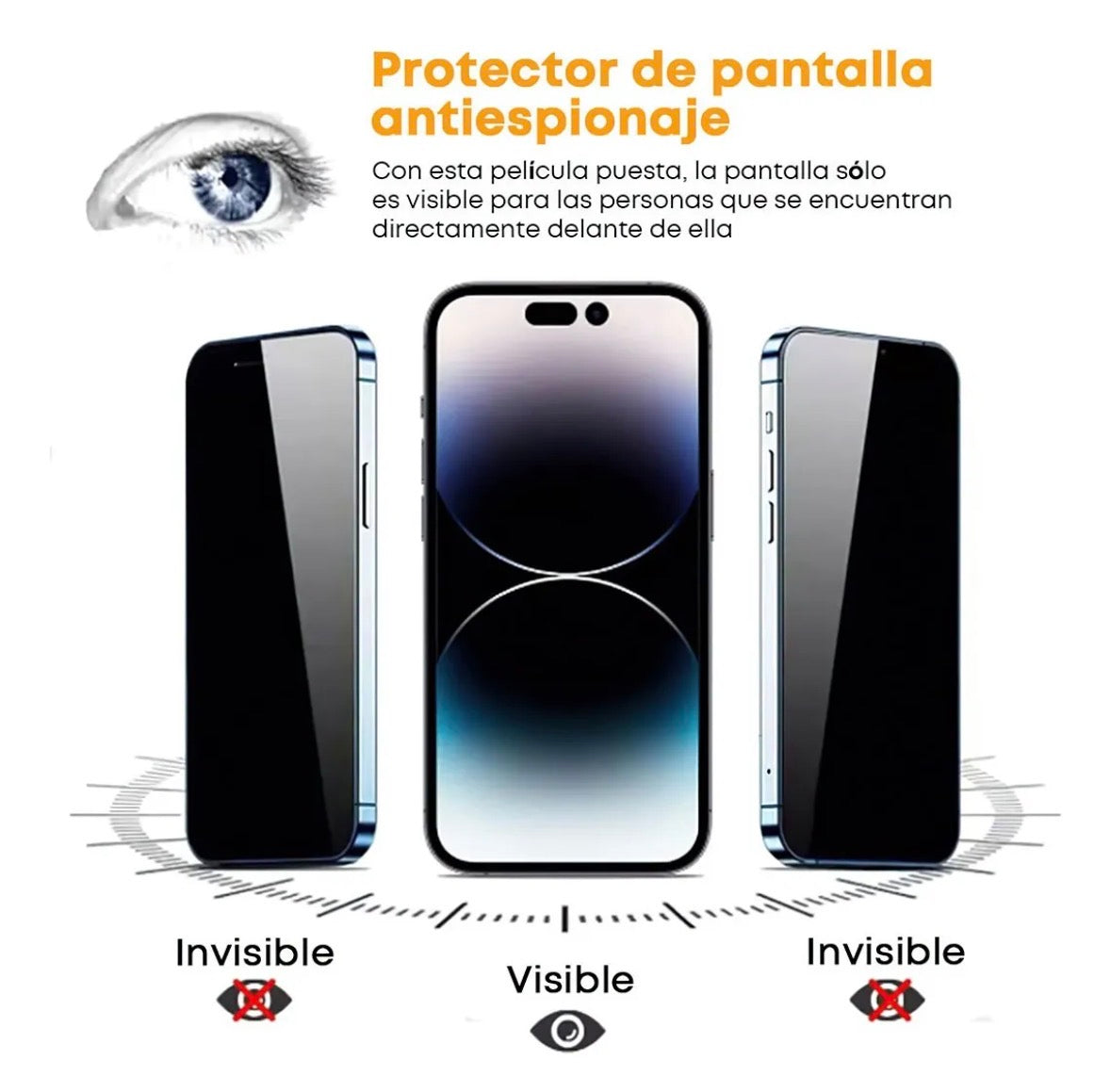 Vidrio templado de privacidad 3 piezas