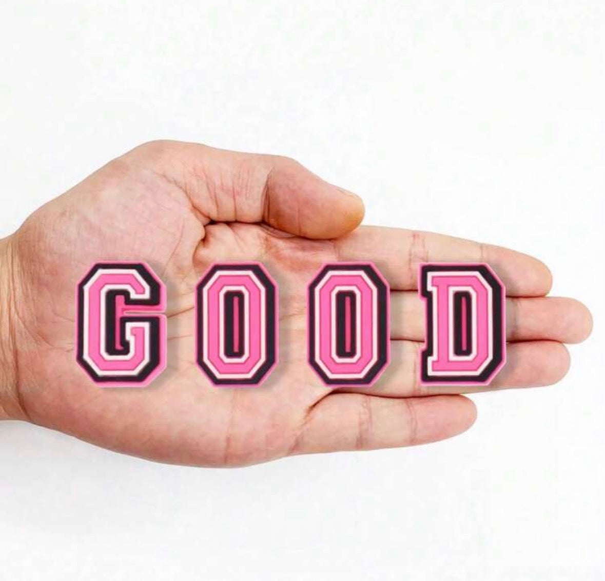Letras rosa para zapatos 1 pz