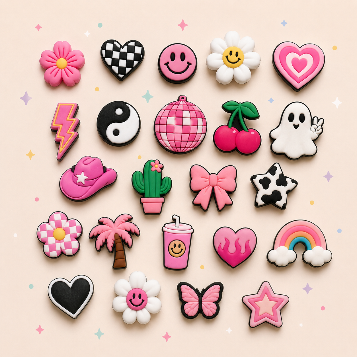 Pack 10 pz dibujos animados para zapatos o funda