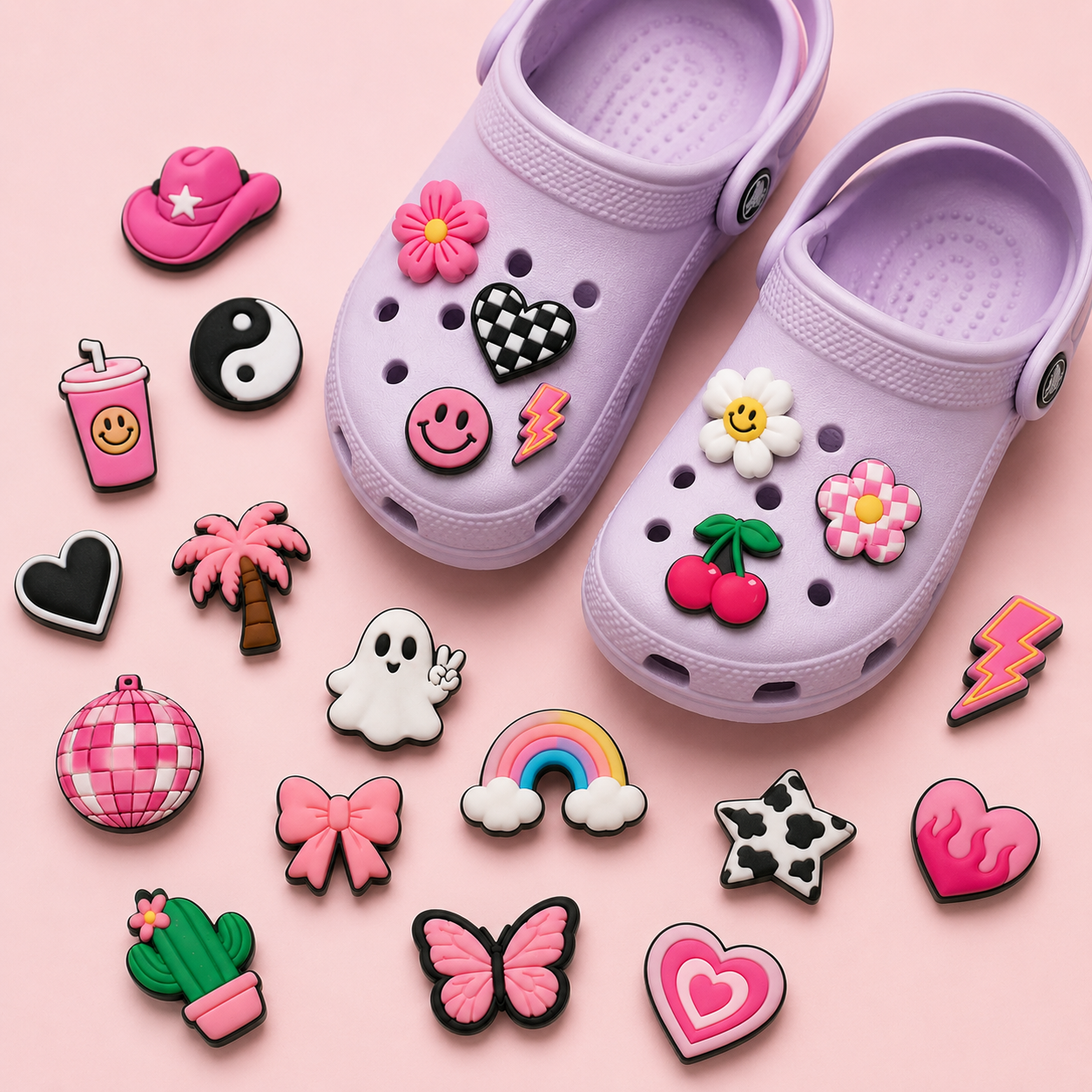 Pack 20 pz dibujos animados para zapatos